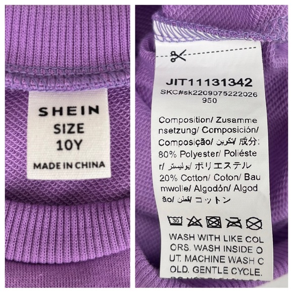 ❤️ NWOT SHEIN Kids Positive Graphic Crew Sweatshirt Smiley Face Positivity Happy - Picture 7 of 9